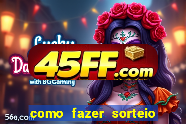 como fazer sorteio de cores online